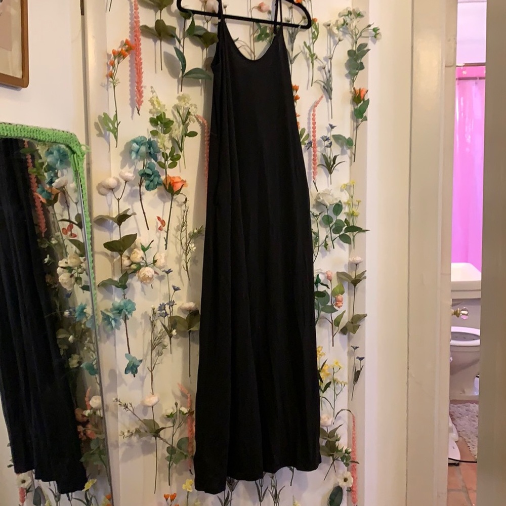 Black Maxi Dress with Pockets